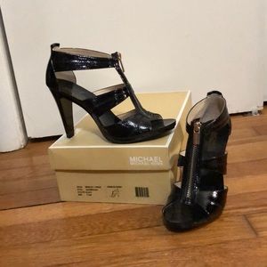 Black Michael Kors Strappy Sandal, Size 7 1/2.